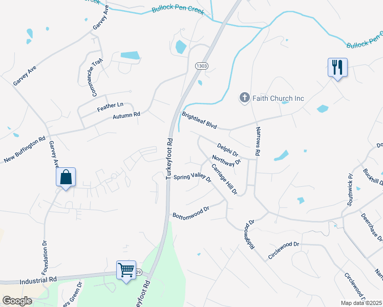map of restaurants, bars, coffee shops, grocery stores, and more near 105 Carriage Hill Drive in Erlanger