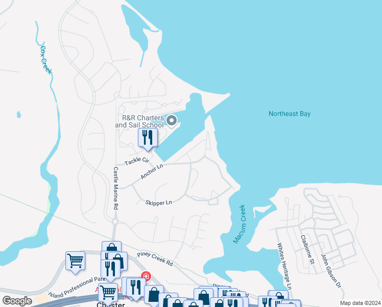 map of restaurants, bars, coffee shops, grocery stores, and more near 2 Queen Victoria Court in Chester
