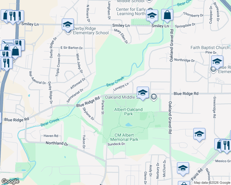 map of restaurants, bars, coffee shops, grocery stores, and more near 1862-1948 Blue Ridge Road in Columbia