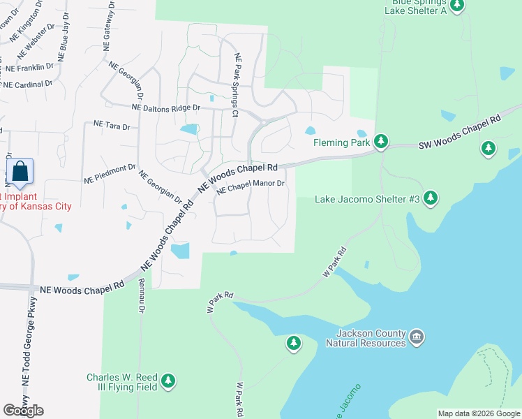 map of restaurants, bars, coffee shops, grocery stores, and more near 4119 Northeast Timberlake Drive in Lee's Summit