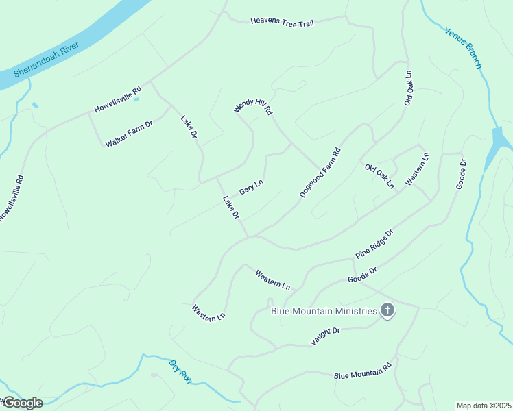 map of restaurants, bars, coffee shops, grocery stores, and more near 73 Martins Farm Road in Front Royal