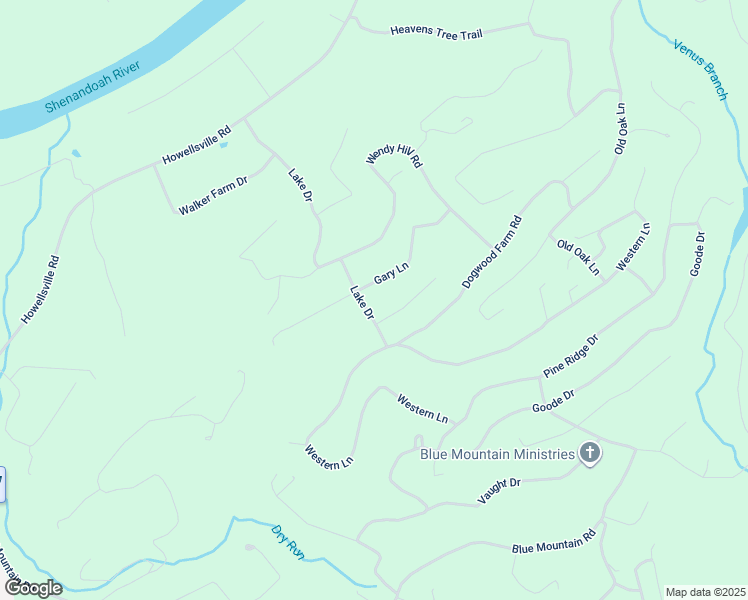 map of restaurants, bars, coffee shops, grocery stores, and more near 112 Lake Drive in Front Royal