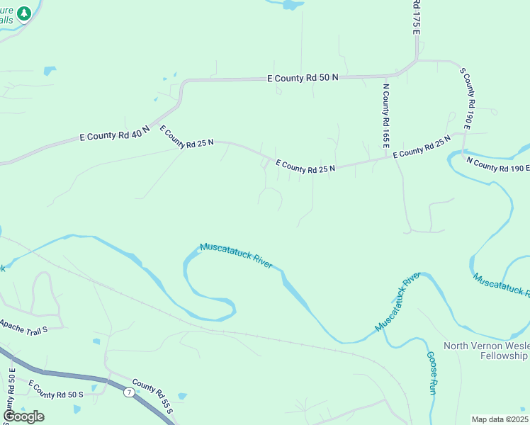 map of restaurants, bars, coffee shops, grocery stores, and more near 180 North Private Road 125 East in North Vernon