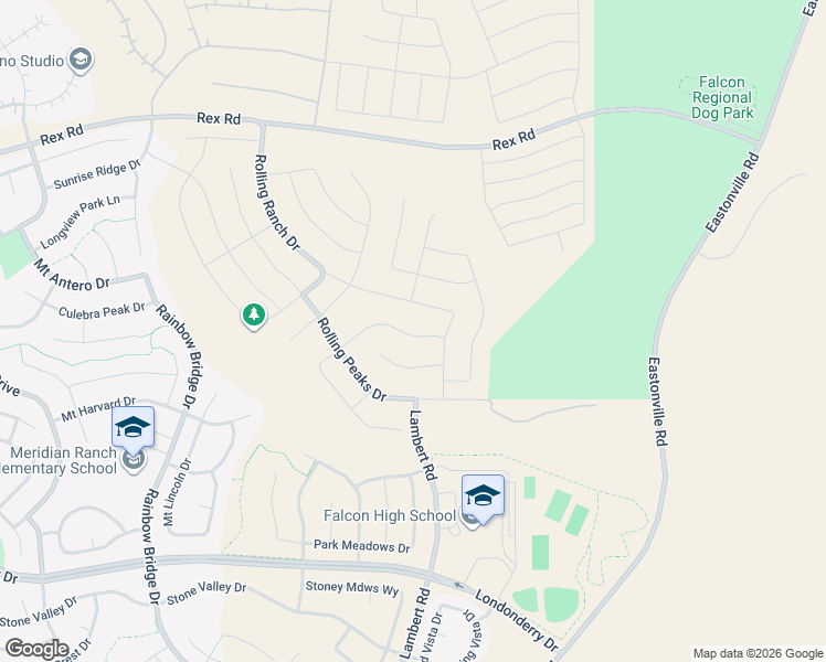 map of restaurants, bars, coffee shops, grocery stores, and more near 13410 Valley Peak Drive in Peyton