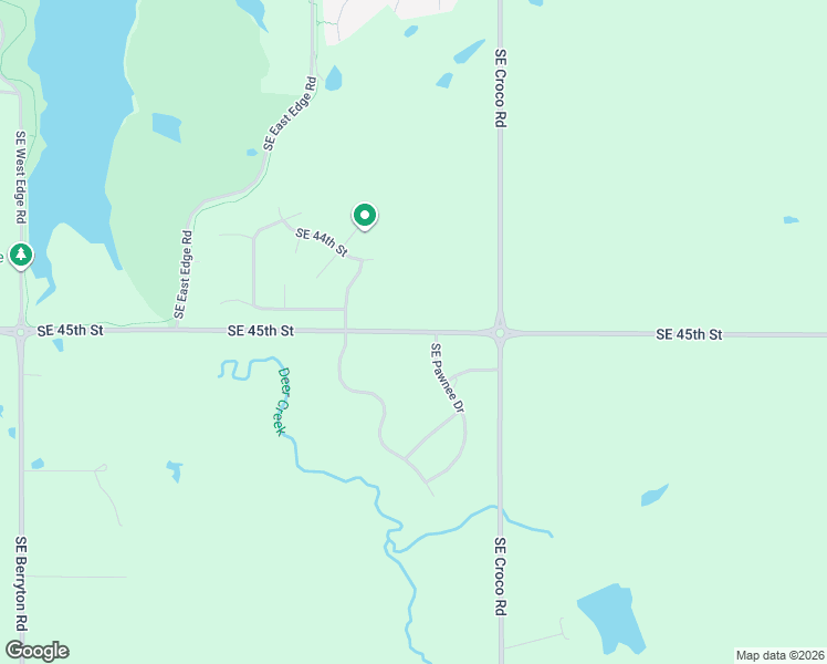 map of restaurants, bars, coffee shops, grocery stores, and more near 3460 Southeast 45th Street in Topeka