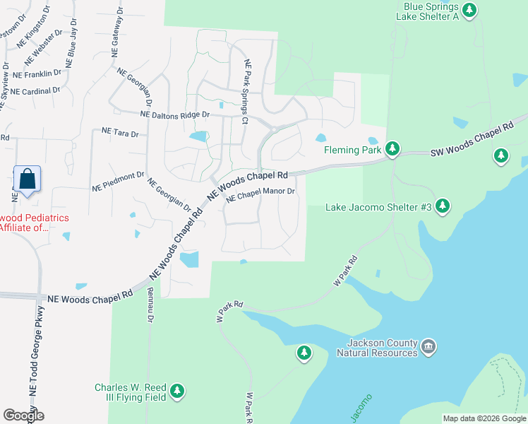 map of restaurants, bars, coffee shops, grocery stores, and more near 4119 Northeast Timberlake Drive in Lee's Summit