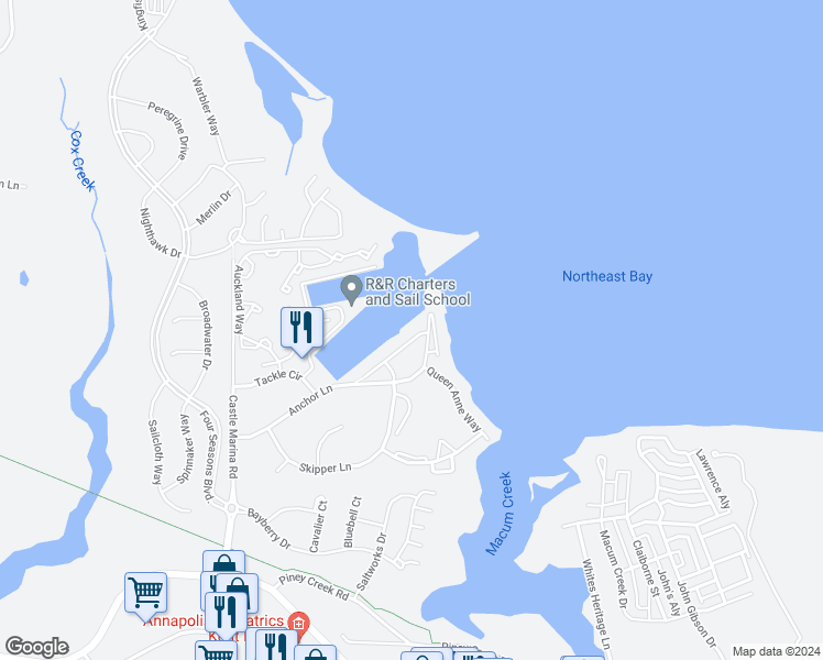 map of restaurants, bars, coffee shops, grocery stores, and more near 22 Queen Victoria Way in Chester