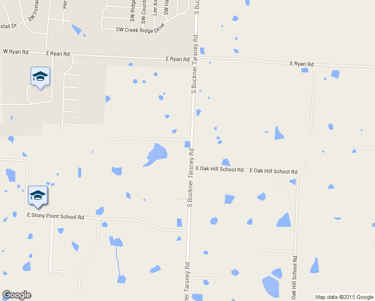 map of restaurants, bars, coffee shops, grocery stores, and more near 7012 South Buckner Tarsney Road in Oak Grove