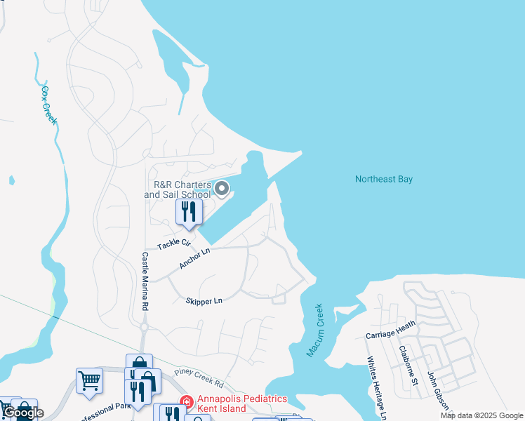 map of restaurants, bars, coffee shops, grocery stores, and more near 23 Queen Victoria Way in Chester