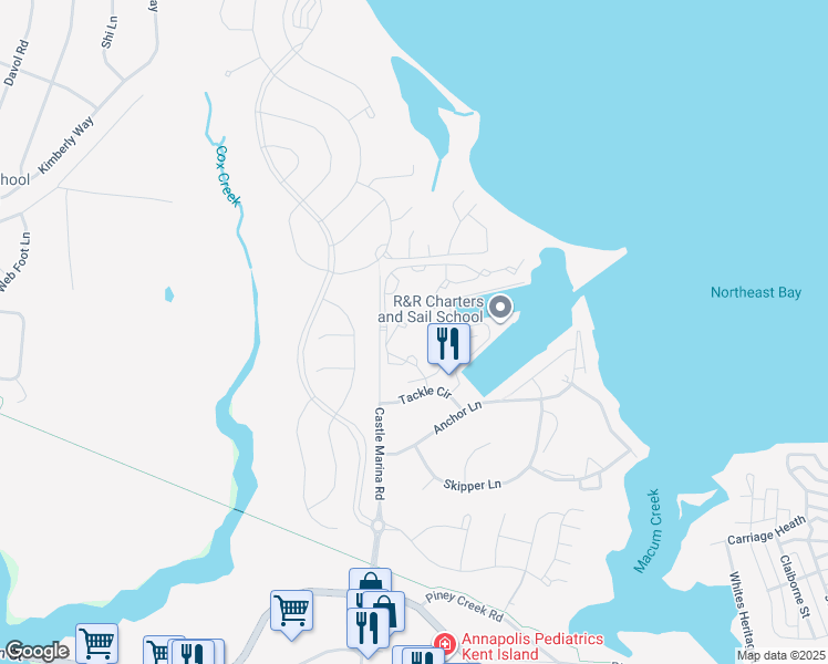 map of restaurants, bars, coffee shops, grocery stores, and more near 312 Teal Court in Chester