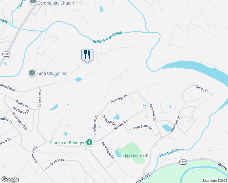 map of restaurants, bars, coffee shops, grocery stores, and more near 3895 Deertrail Drive in Erlanger