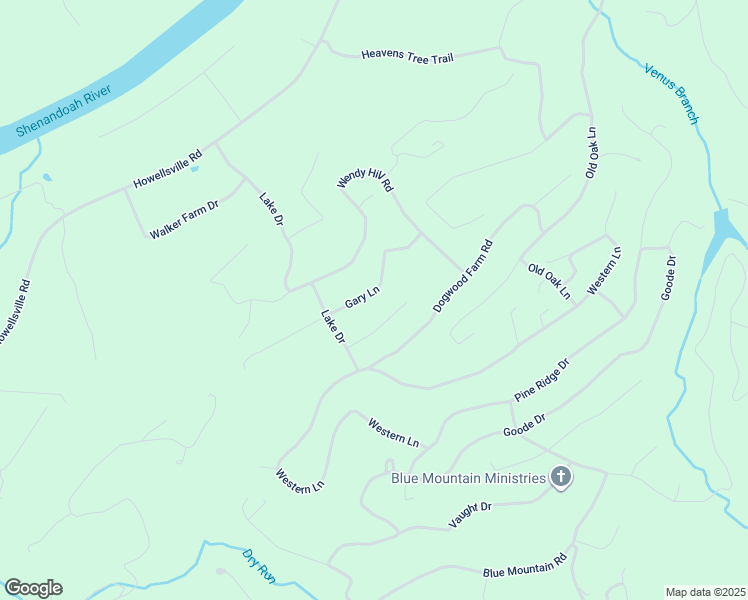 map of restaurants, bars, coffee shops, grocery stores, and more near 207 Gary Lane in Front Royal