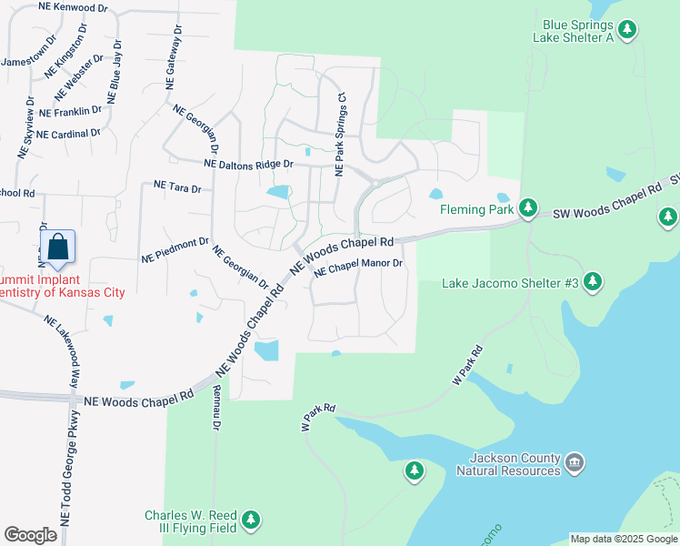 map of restaurants, bars, coffee shops, grocery stores, and more near 4149 Northeast Chapel Manor Drive in Lee's Summit