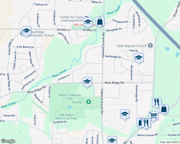 map of restaurants, bars, coffee shops, grocery stores, and more near 2216 2218th Park in Columbia