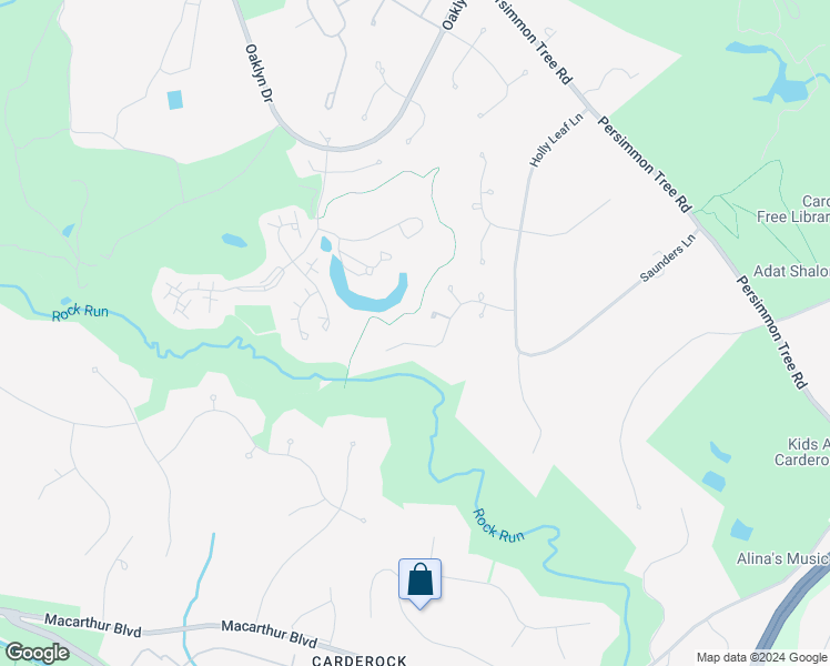 map of restaurants, bars, coffee shops, grocery stores, and more near 9207 Town Gate Lane in Bethesda
