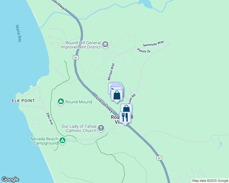 map of restaurants, bars, coffee shops, grocery stores, and more near 209 U.S. 50 in Glenbrook