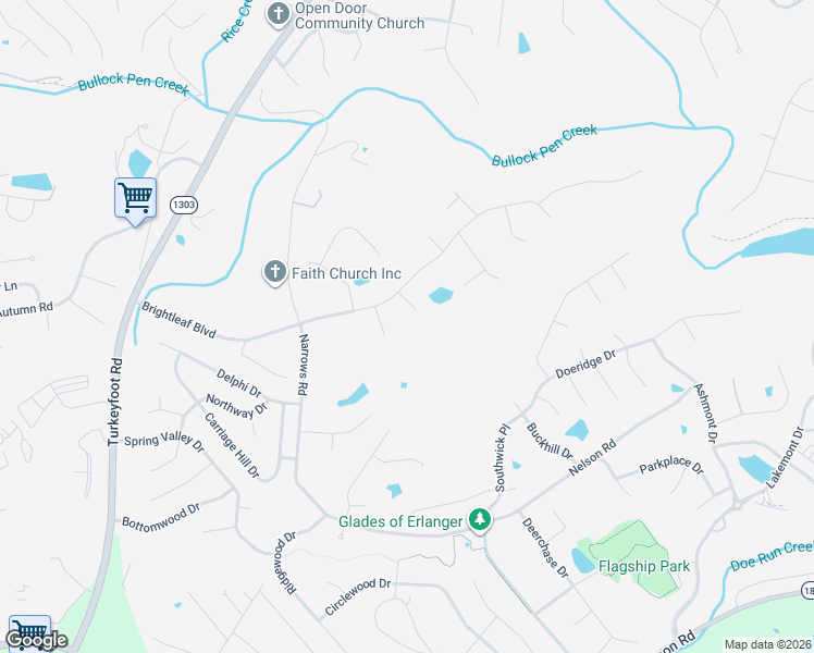 map of restaurants, bars, coffee shops, grocery stores, and more near 3863 Laura Lane in Erlanger