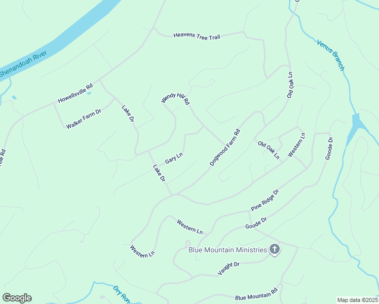 map of restaurants, bars, coffee shops, grocery stores, and more near 167 Gary Lane in Front Royal