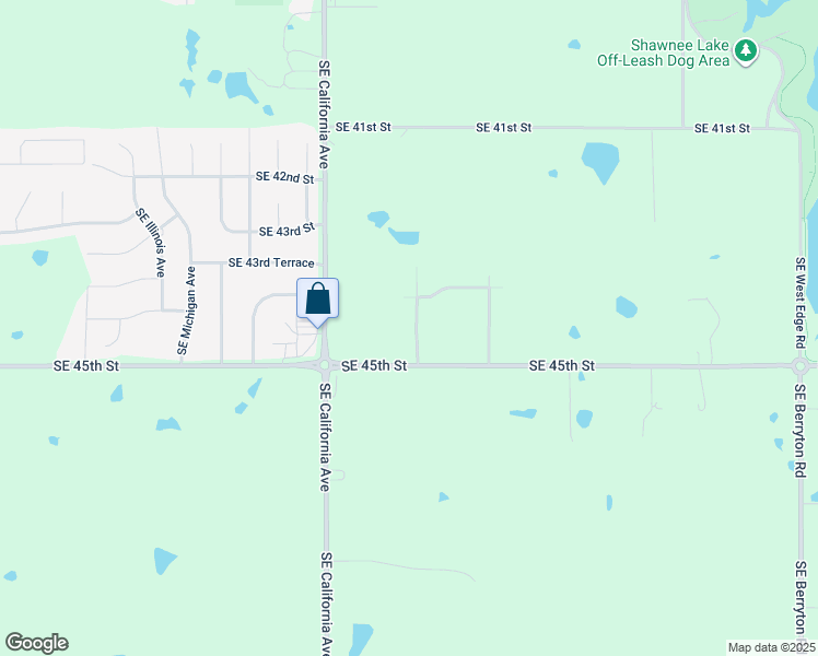 map of restaurants, bars, coffee shops, grocery stores, and more near 4419 Southeast Gemstone Lane in Topeka