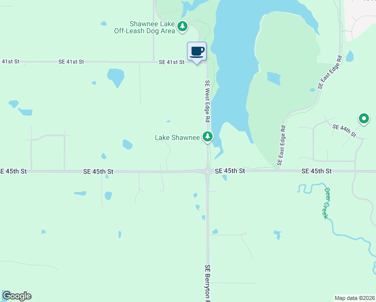 map of restaurants, bars, coffee shops, grocery stores, and more near 4343 SE West Edge Rd in Topeka