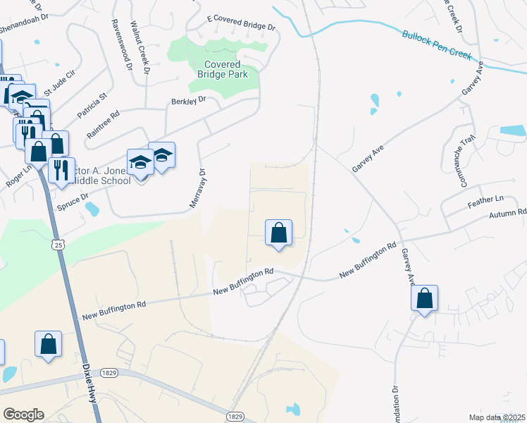 map of restaurants, bars, coffee shops, grocery stores, and more near 7979 Vulcan Drive in Elsmere