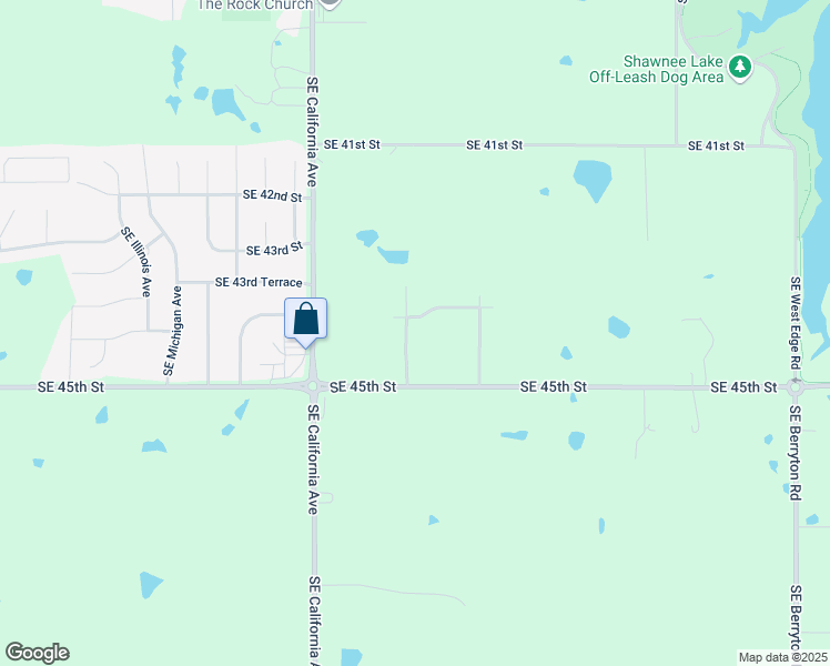 map of restaurants, bars, coffee shops, grocery stores, and more near 4418 Southeast Gemstone Lane in Topeka