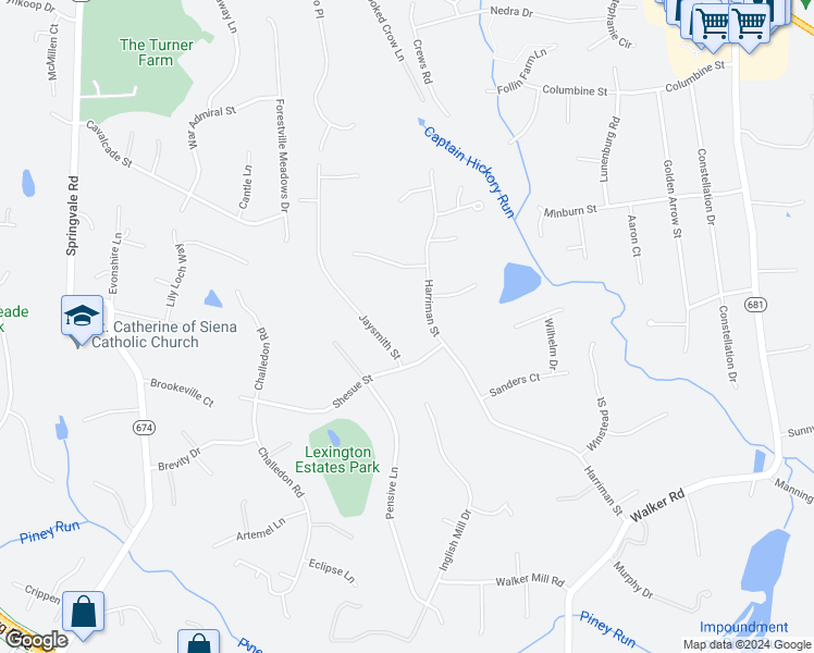 map of restaurants, bars, coffee shops, grocery stores, and more near 928 Harriman Street in Great Falls