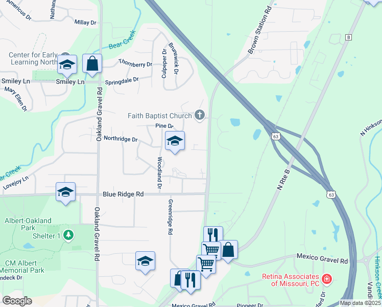map of restaurants, bars, coffee shops, grocery stores, and more near 2900 Lawnridge Court in Columbia