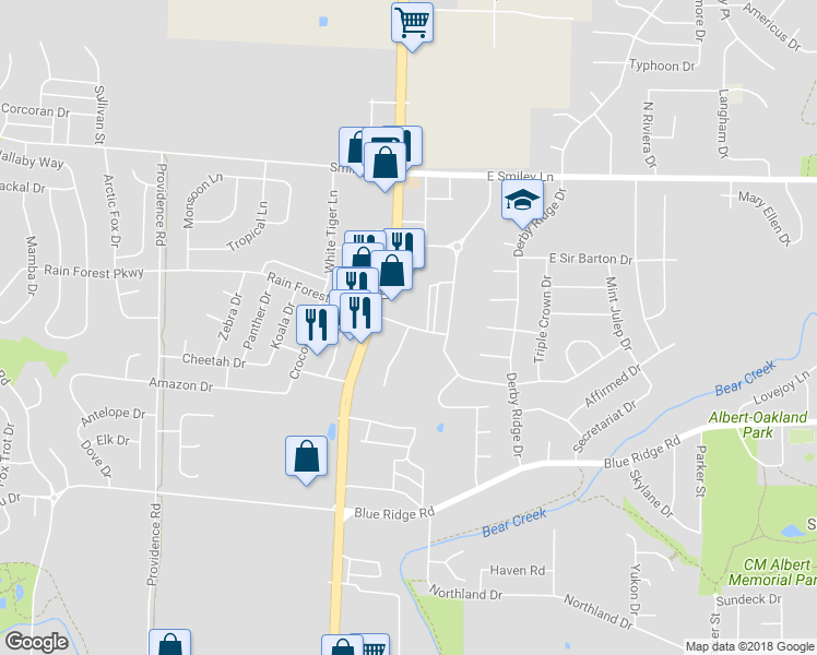 map of restaurants, bars, coffee shops, grocery stores, and more near 1144 Kennesaw Ridge Road in Columbia