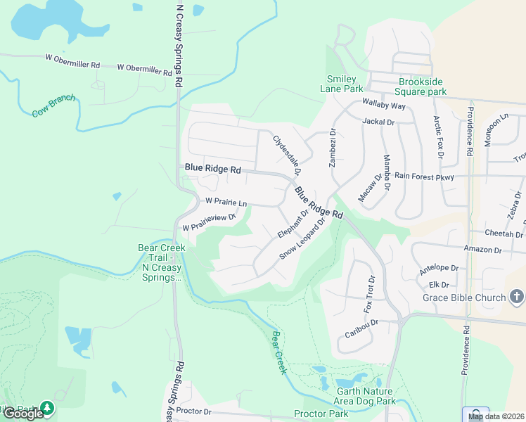 map of restaurants, bars, coffee shops, grocery stores, and more near 608 Rhino Court in Columbia