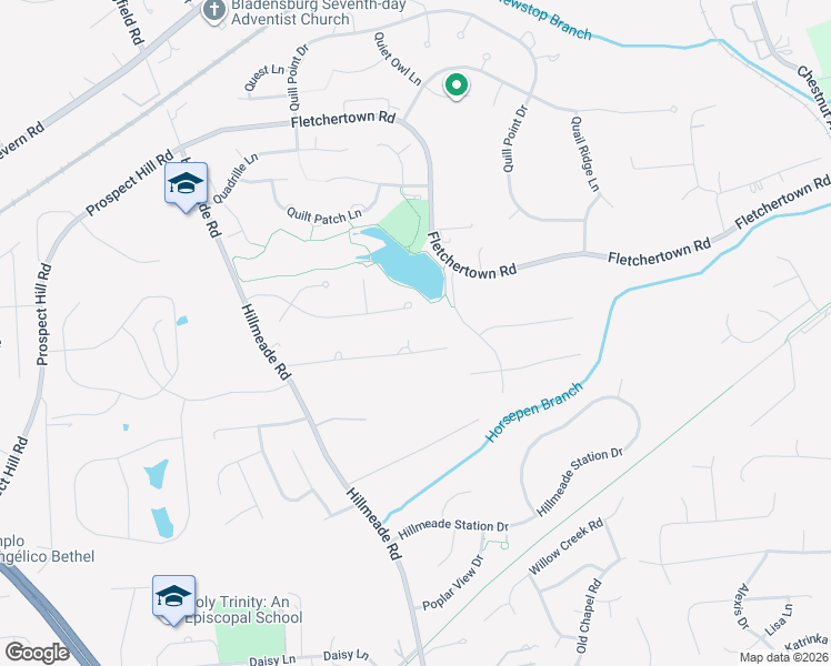 map of restaurants, bars, coffee shops, grocery stores, and more near in Bowie