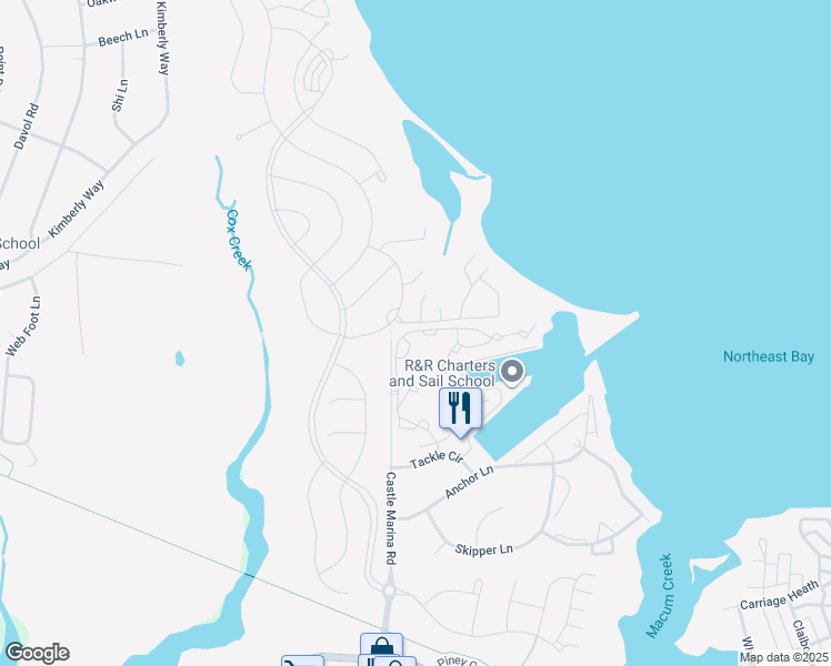 map of restaurants, bars, coffee shops, grocery stores, and more near 112 Golden Eye Court in Chester