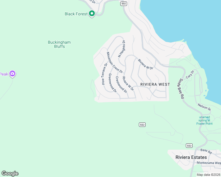 map of restaurants, bars, coffee shops, grocery stores, and more near 3609 Greenwood Drive in Kelseyville