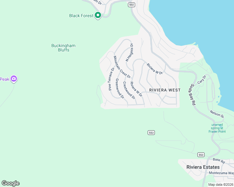 map of restaurants, bars, coffee shops, grocery stores, and more near 3609 Greenwood Drive in Kelseyville