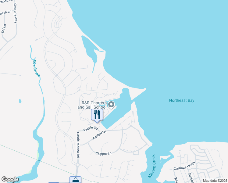 map of restaurants, bars, coffee shops, grocery stores, and more near 913 Auckland Way in Chester