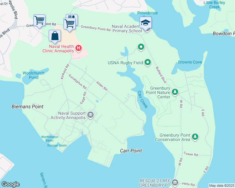 map of restaurants, bars, coffee shops, grocery stores, and more near in Anne Arundel County