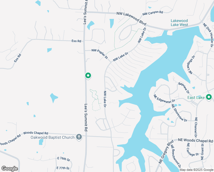 map of restaurants, bars, coffee shops, grocery stores, and more near 4207 Northwest Lake Drive in Lee's Summit
