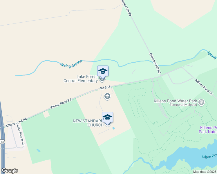 map of restaurants, bars, coffee shops, grocery stores, and more near 5423 Killens Pond Road in Felton
