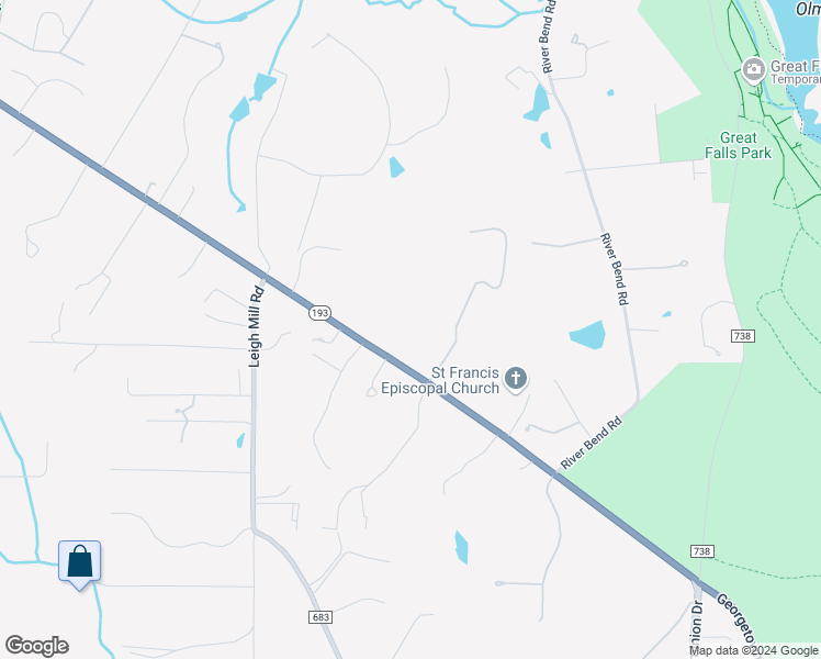 map of restaurants, bars, coffee shops, grocery stores, and more near 9324 Georgetown Pike in Great Falls