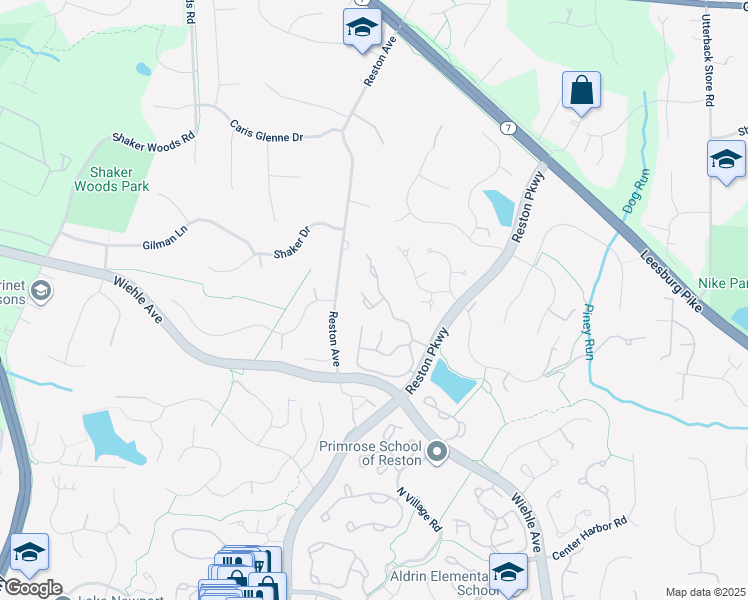 map of restaurants, bars, coffee shops, grocery stores, and more near 11506 Wild Hawthorn Court in Reston