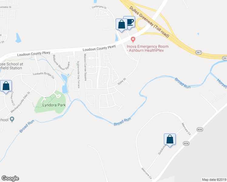 map of restaurants, bars, coffee shops, grocery stores, and more near 22667 Lamoreaux Landing Square in Ashburn