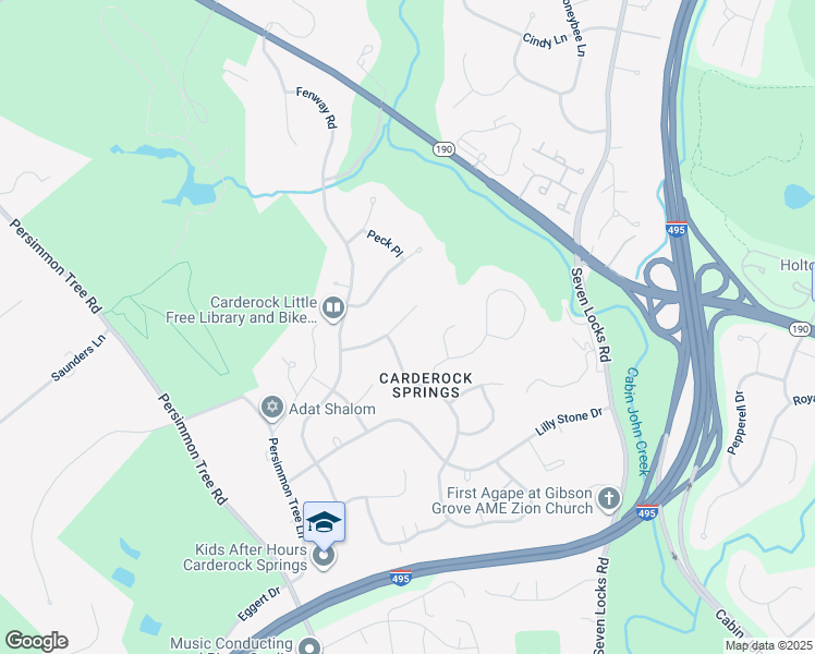 map of restaurants, bars, coffee shops, grocery stores, and more near 8208 Hamilton Spring Court in Bethesda