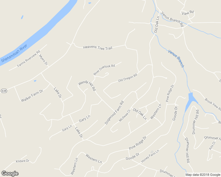 map of restaurants, bars, coffee shops, grocery stores, and more near 383 Old Oregon Road in Front Royal