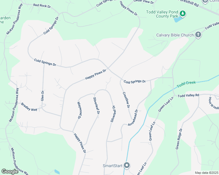 map of restaurants, bars, coffee shops, grocery stores, and more near 5833 Silverleaf Drive in Foresthill