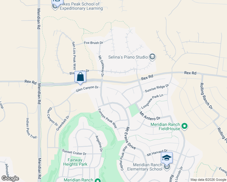 map of restaurants, bars, coffee shops, grocery stores, and more near 10903 Checo Way in Peyton