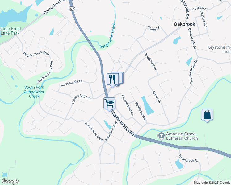 map of restaurants, bars, coffee shops, grocery stores, and more near 7393 Cumberland Circle in Florence