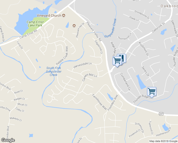 map of restaurants, bars, coffee shops, grocery stores, and more near 1174 Thornberry Court in Florence