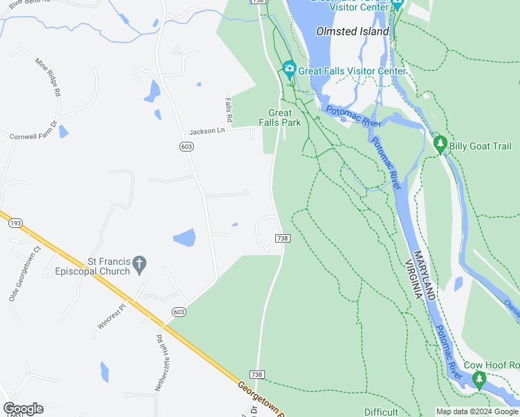 map of restaurants, bars, coffee shops, grocery stores, and more near 9171 Old Dominion Drive in McLean