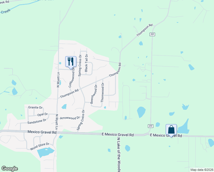 map of restaurants, bars, coffee shops, grocery stores, and more near 4010 Thornwood Drive in Columbia