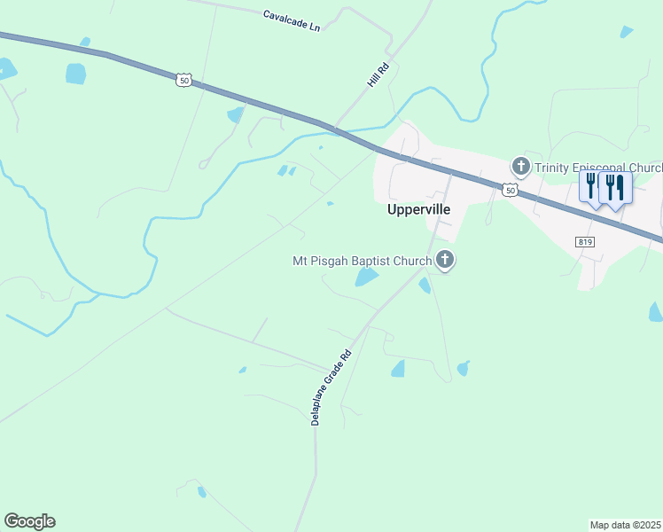 map of restaurants, bars, coffee shops, grocery stores, and more near 1220 Delaplane Grade Road in Upperville